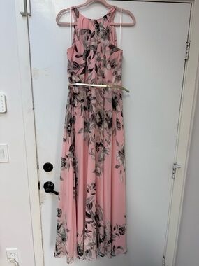 Eliza J Pink Dress with Floral Trim
